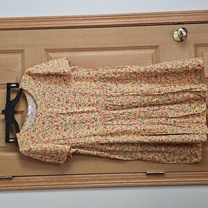 Time and Tru Yellow Floral Dress